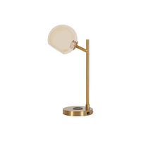 Ashley Abanson Desk Lamp - Amber/Gold Finish | Electronic Express