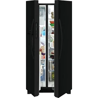 Frigidaire 22 Cu. Ft. Black Side-By-Side Refrigerator | Electronic Express