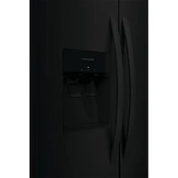 Frigidaire 22 Cu. Ft. Black Side-By-Side Refrigerator | Electronic Express