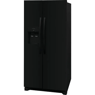 Frigidaire 22 Cu. Ft. Black Side-By-Side Refrigerator | Electronic Express