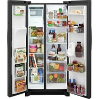 Frigidaire Cu. Ft. Black Stainless Side-By-Side Refrigerator | Electronic Express