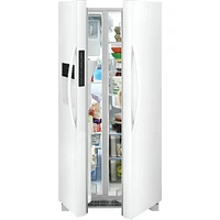 Frgidaire 22 Cu. Ft. White Side-By-Side Refrigerator | Electronic Express