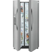 Frigidaire 22.3 Cu. Ft. Stainless Steel Counter Depth Side-By-Side Refrigerator | Electronic Express