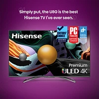 Hisense 65U8G-OBX 65 inch U8G 4K ULED Hisense Android Smart TV | Electronic Express