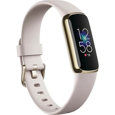 Fitbit Luxe Fitness & Wellness Tracker - Soft Gold/Lunar White | Electronic Express