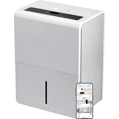 TCL H50D24W 50 Pint Smart Dehumidifier Perfect for areas up to 4,500 sq. ft. | Electronic Express