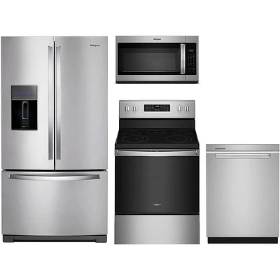 Whirlpool WRF767SSKIT 4 Pc. Stainless French Door Kitchen Package | Electronic Express