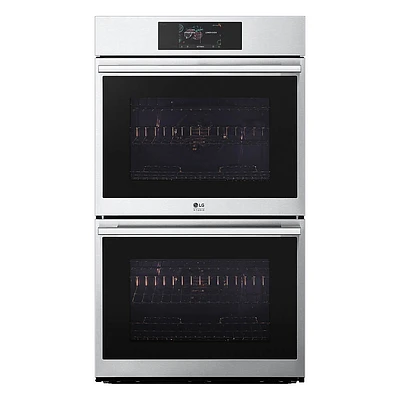 LG Studio WDES9428F-OBX 9.4 Cu. Ft. Smart Electric Double Built-In Wall Oven | Electronic Express