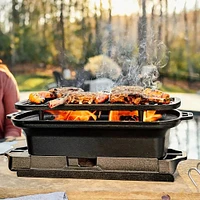Lodge LSPROG-OBX Sportsmans Pro Cast Iron Grill | Electronic Express