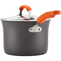 Rachael Ray 14-Piece Hard Anodized Cookware Set - Gray/Orange | Electronic Express