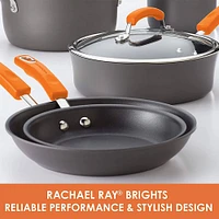 Rachael Ray 14-Piece Hard Anodized Cookware Set - Gray/Orange | Electronic Express