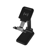 Jensen Foldable Cellphone Stand with Wireless Charging - Black | Electronic Express