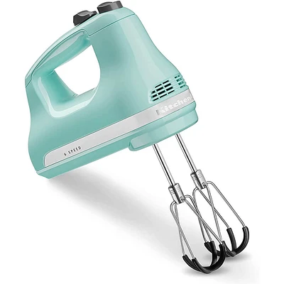 KitchenAid 6-Speed Hand Mixer with Flex Edge Beaters - Ice | Electronic Express