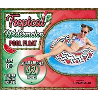 Tropical Watermelon Print Tube Inflatable Pool Float | Electronic Express