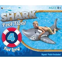 Playtek Shark Inflatable Pool Float w/ Handle | Electronic Express