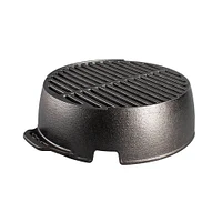 Lodge 12 inch Cast Iron Portable Round Kickoff Grill | Electronic Express