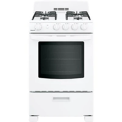 Hotpoint 2.9 Cu. Ft. White Gas Range Oven | Electronic Express