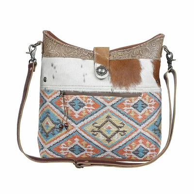 Myra Bags Multipastels Hairon Cowhide Tribal Shoulder Bag | Electronic Express