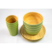 Kole Imports Melamine with Bamboo Dining Set