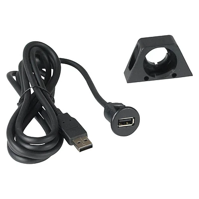 PAC 6 inch USB Cable Extension with Dash Mount | Electronic Express