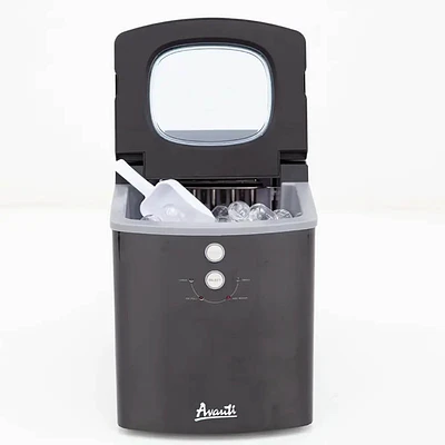 Avanti Portable Black Stainless Countertop Ice Maker | Electronic Express