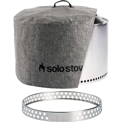 Solo Stove 1.0 Yukon 27 inch Bundle: Stand + Shelter - Stainless Steel | Electronic Express