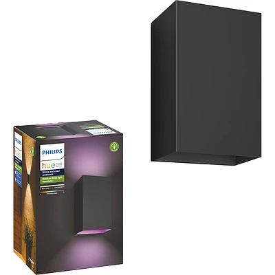 Philips Hue White and Color Ambiance Resonate Wall Lantern - Black | Electronic Express