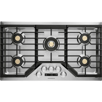 Monogram 36 inch Stainless Smart Deep-Recessed Gas Cooktop | Electronic Express