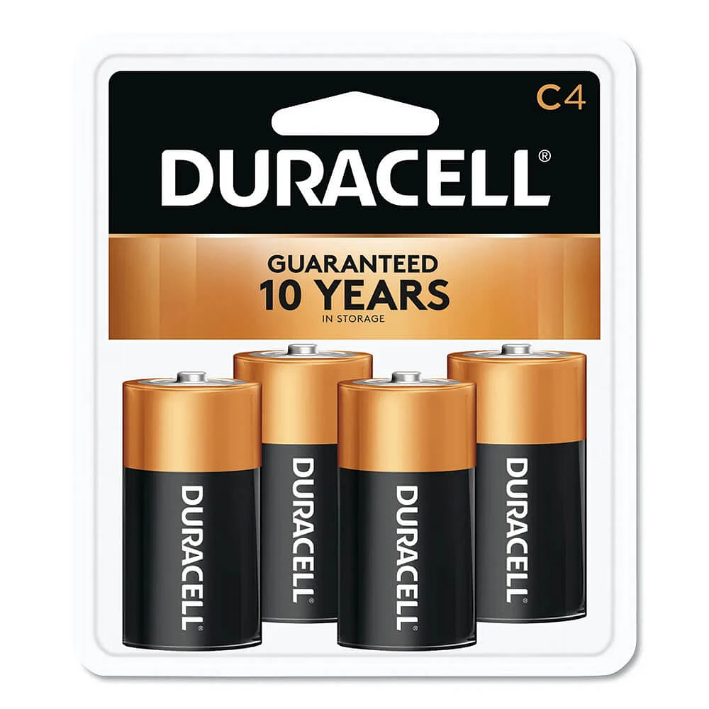 Duracell C CopperTop Alkaline Batteries 4-Pack | Electronic Express