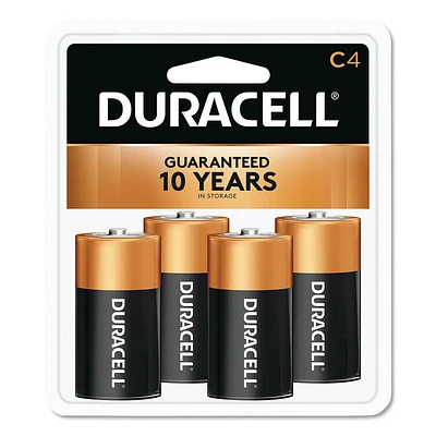 Duracell C CopperTop Alkaline Batteries 4-Pack | Electronic Express