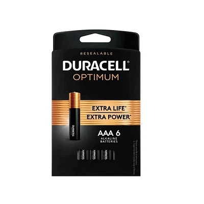 Duracell AAA Optimum Batteries 6-Pack | Electronic Express