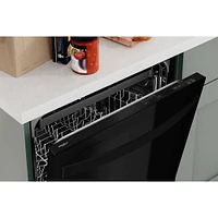 Whirlpool 47 dBA Black Top Control Built-In Dishwasher | Electronic Express