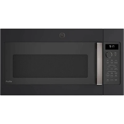 GE Profile 1.7 Cu. Ft. Black Slate Over-The-Range Convection Microwave Oven w/ Air Fry | Electronic Express