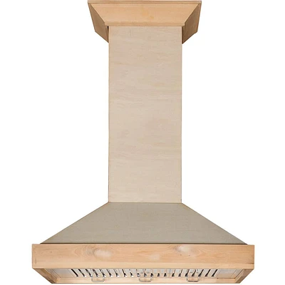 Z-Line inch Unfinished Wooden Wall Mount Range Hood | Electronic Express