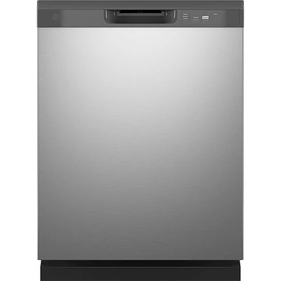 GE 60 dBA Stainless Front Control Dishwasher | Electronic Express