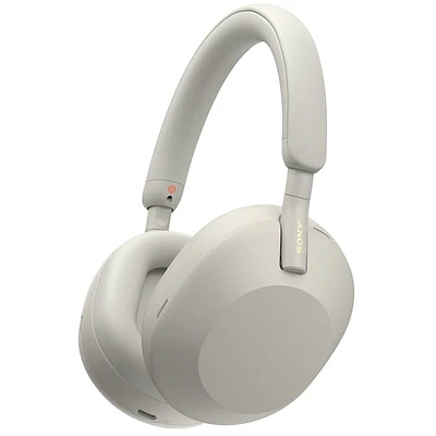 Sony Noise-Canceling Over-Ear Headphones - Silver | Electronic Express