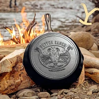 Lodge 12 inch Seasoned Cast Iron Yellowstone Skillet | Electronic Express