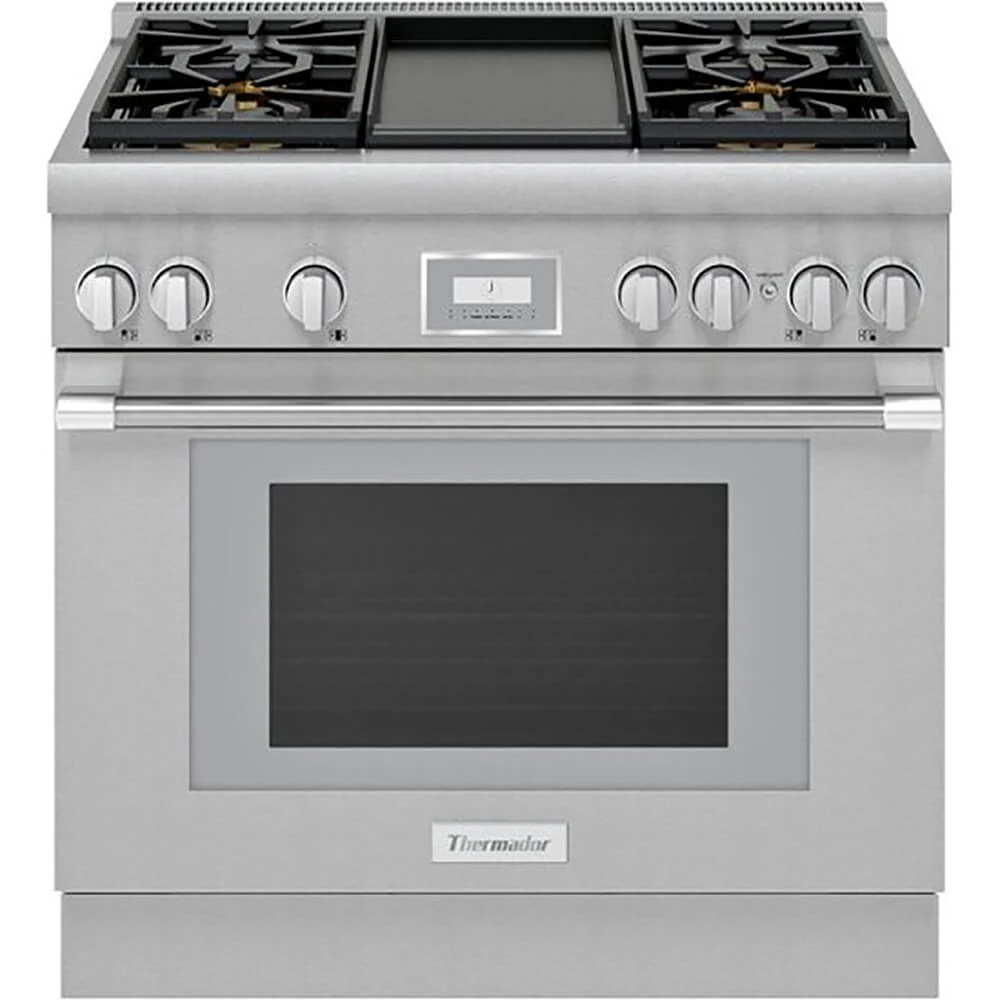 Thermador 5.0 Cu. Ft. Stainless Freestanding Gas Convection Range  | Electronic Express