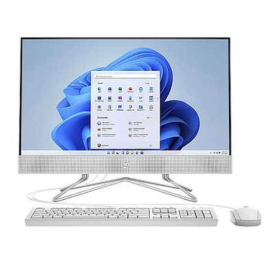 HP 24 inch All-in-One Desktop Computer - Intel Celeron J4025 - 8GB/256GB - Starry White | Electronic Express