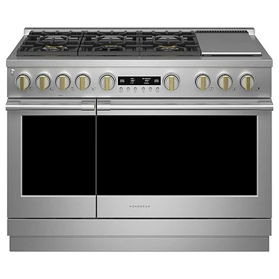 Monogram 8.25 Cu. Ft. Stainless Freestanding Double Oven Dual Fuel Range | Electronic Express
