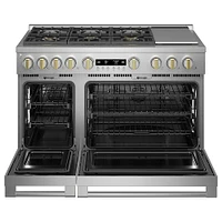 Monogram 8.25 Cu. Ft. Stainless Freestanding Double Oven Dual Fuel Range | Electronic Express