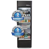 12.5 Cu. Ft. Black Vertical Display Refrigerator | Electronic Express