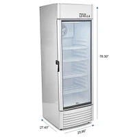 Premium Levella Cu. Ft. Silver Vertical Display Refrigerator | Electronic Express