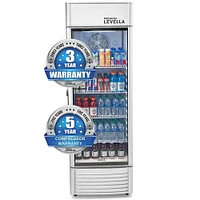 Premium Levella Cu. Ft. Silver Vertical Display Refrigerator | Electronic Express