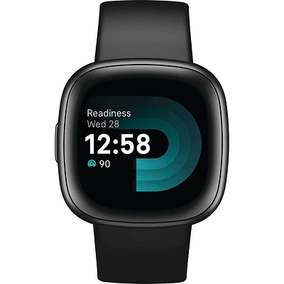 Fitbit Versa 4 Fitness Smartwatch - Black Graphite | Electronic Express