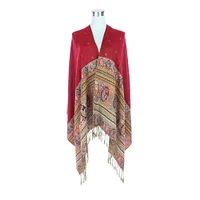 ORIGINAL USA Paisley Pashmina Shawl - Red/Multi-Colored | Electronic Express