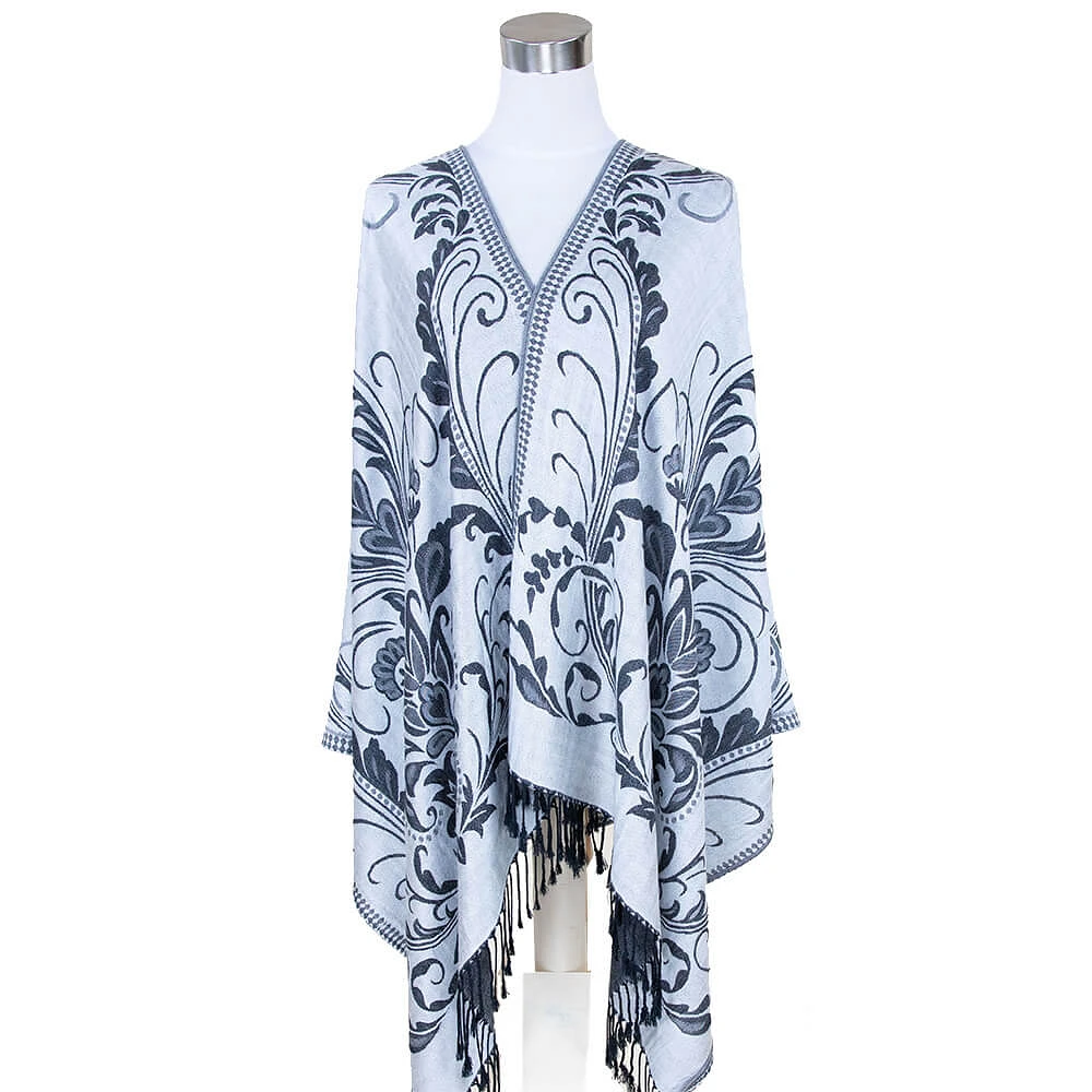 ORIGINAL USA Paisley Pashmina Shawl - Grey | Electronic Express