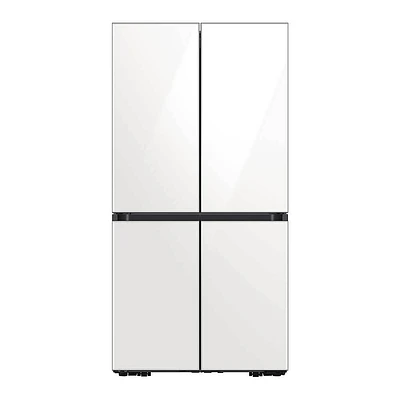 Samsung 23 Cu. Ft. Bespoke White Glass Counter Depth 4-Door Flex With Customizable Panels | Electronic Express