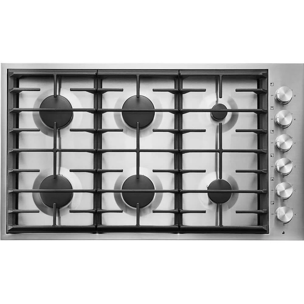 Jenn-Air 36 Inch Stainless Steel Gas Cooktop | Electronic Express