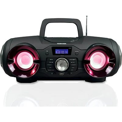 Toshiba Wireless Bluetooth Boombox Speaker with Remote and LED Lights | Electronic Express